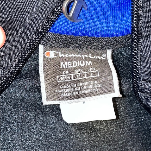 Medium Black Champion Zip Up Jacket - Picture 2 of 4